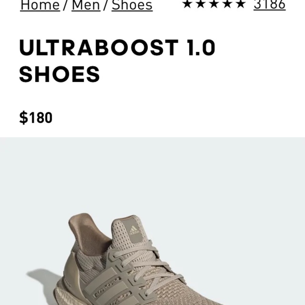 Adidas Ultraboost 1.0 Shoes - Tan